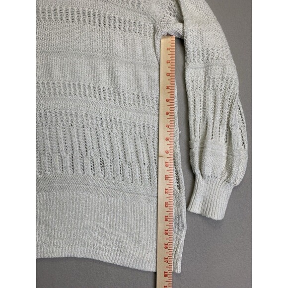 Torrid Pointelle Sweater Womans  Size 2 White Open Knit Cardigan Career Office - Picture 6 of 7
